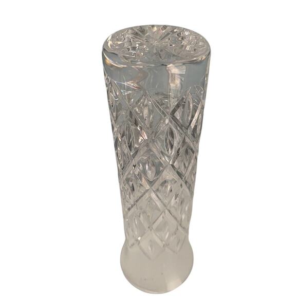 Atlantis Crystal Vase 10.5" Tall ATL14 Collection Vintage MCM Tube Flowers Shiny - Picture 11 of 16